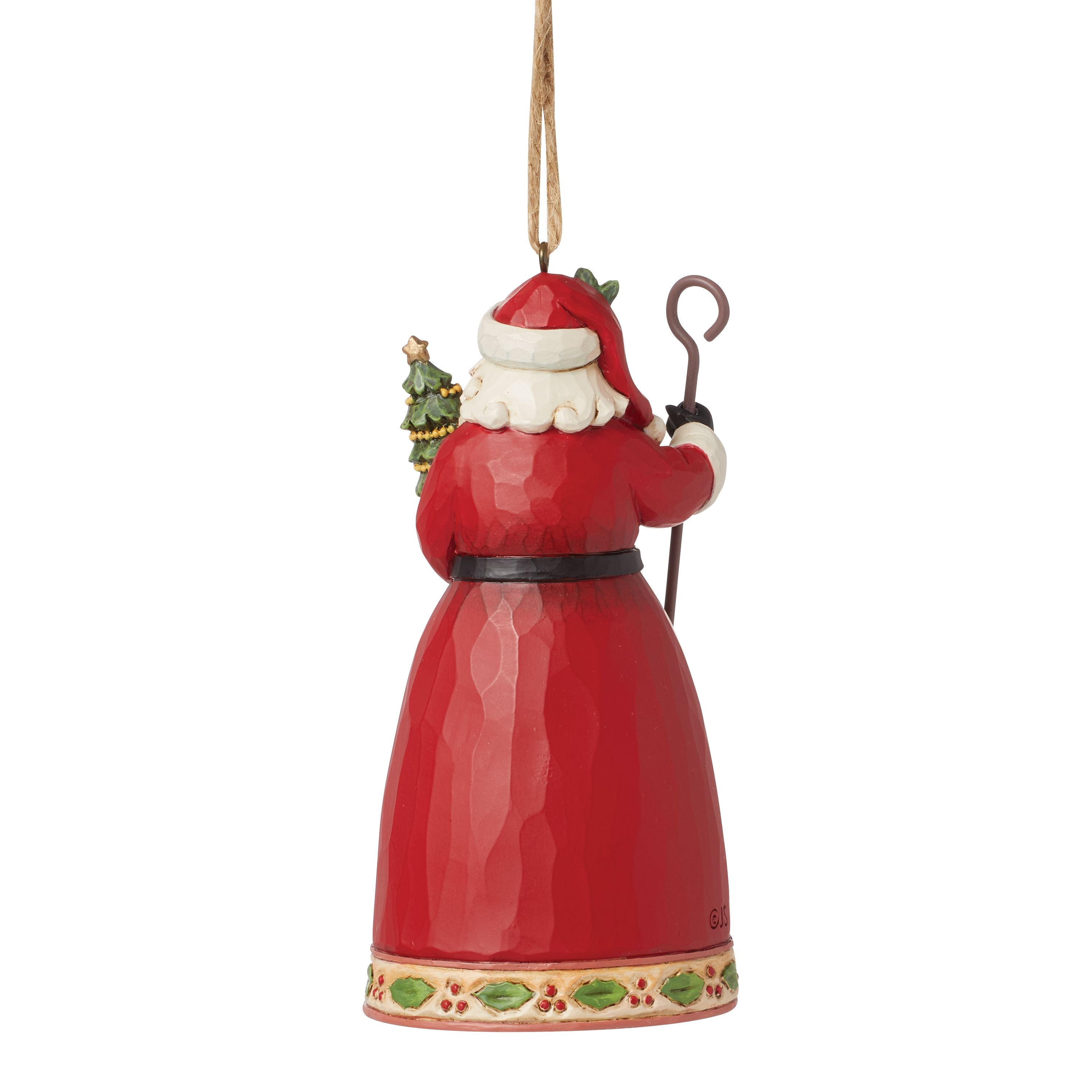 Highland Glen Santa with Staff Ornament