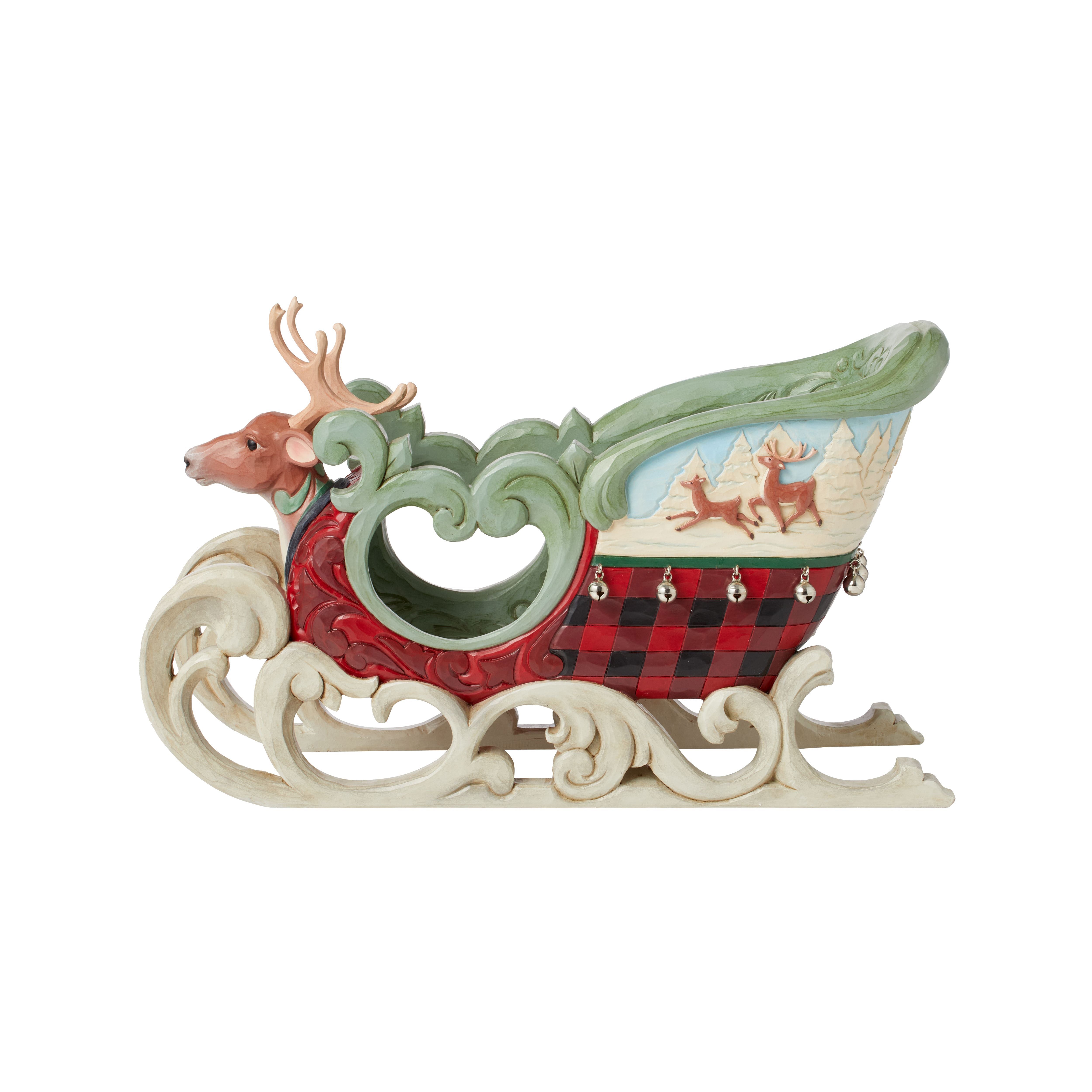 One Deer Open Sleigh Highland Glen Large Sled