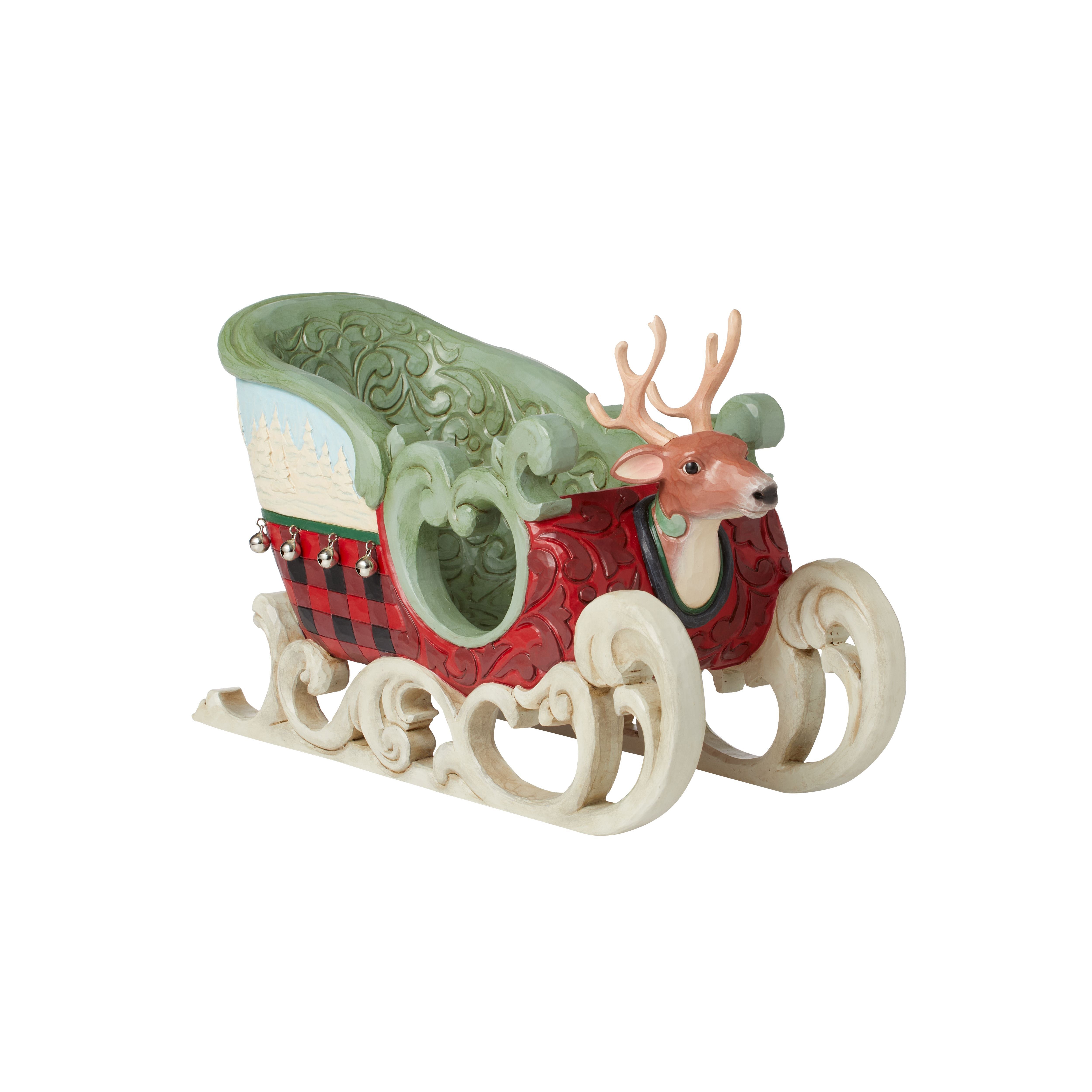 One Deer Open Sleigh Highland Glen Large Sled