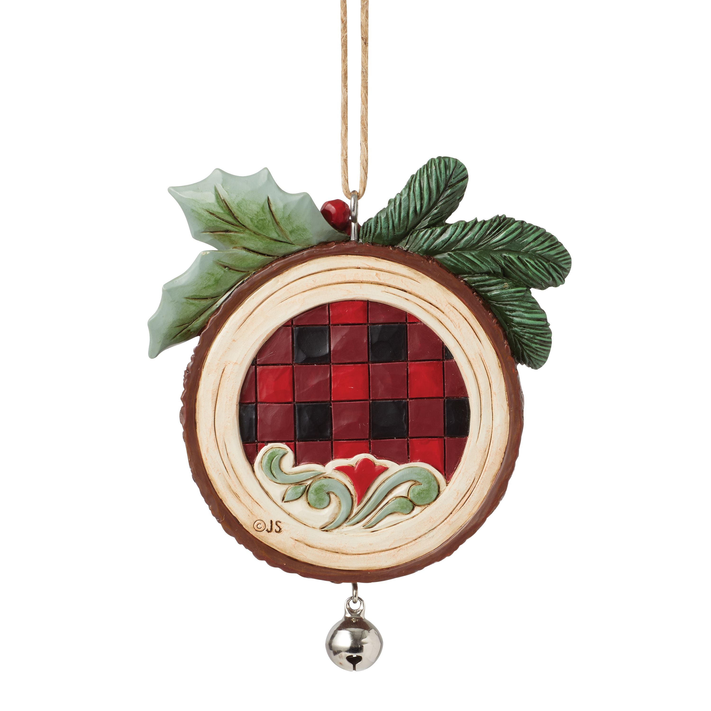 Highland Glen Woods with Cabin and Snowman Ornament