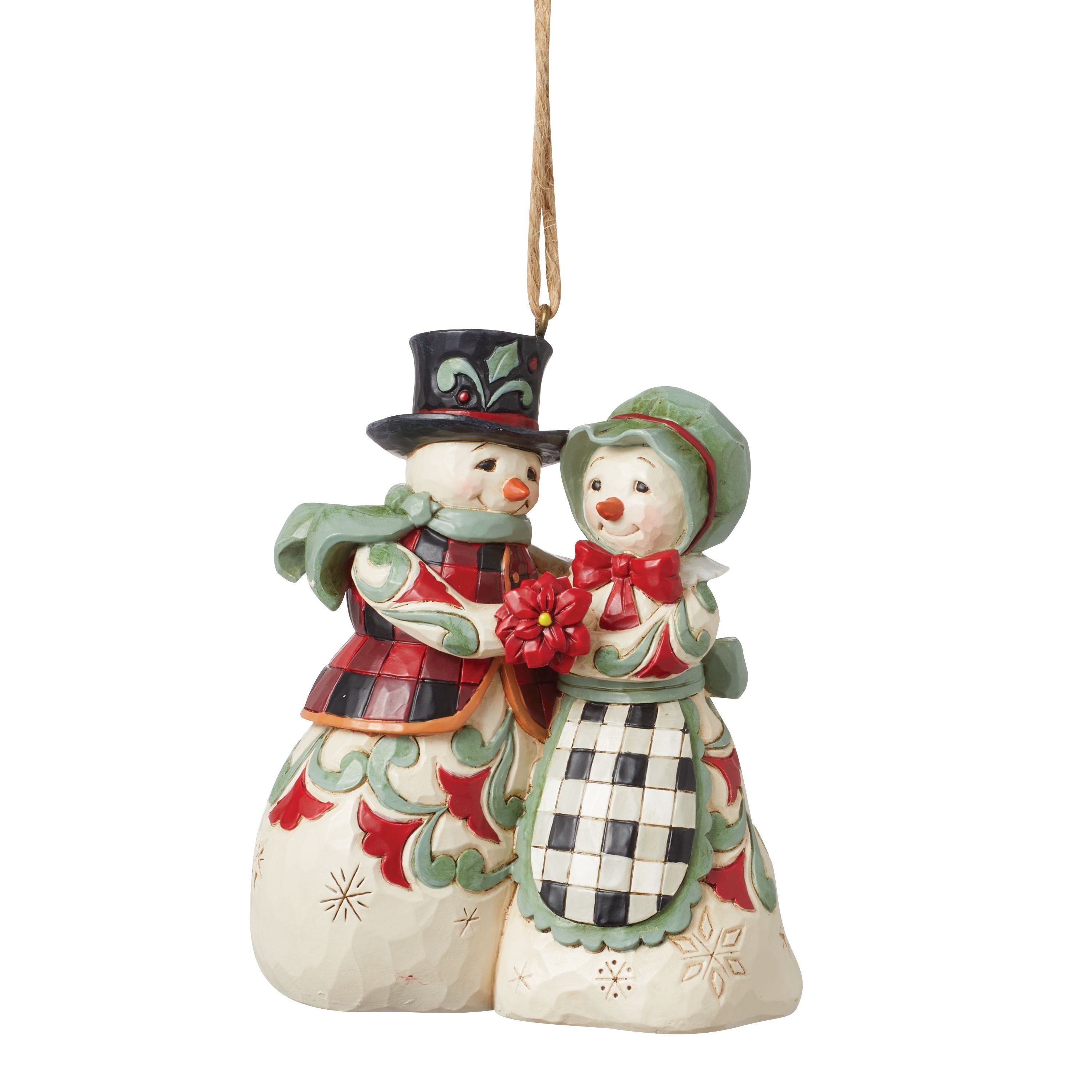 Highland Glen Mr and Mrs Snowman Ornament