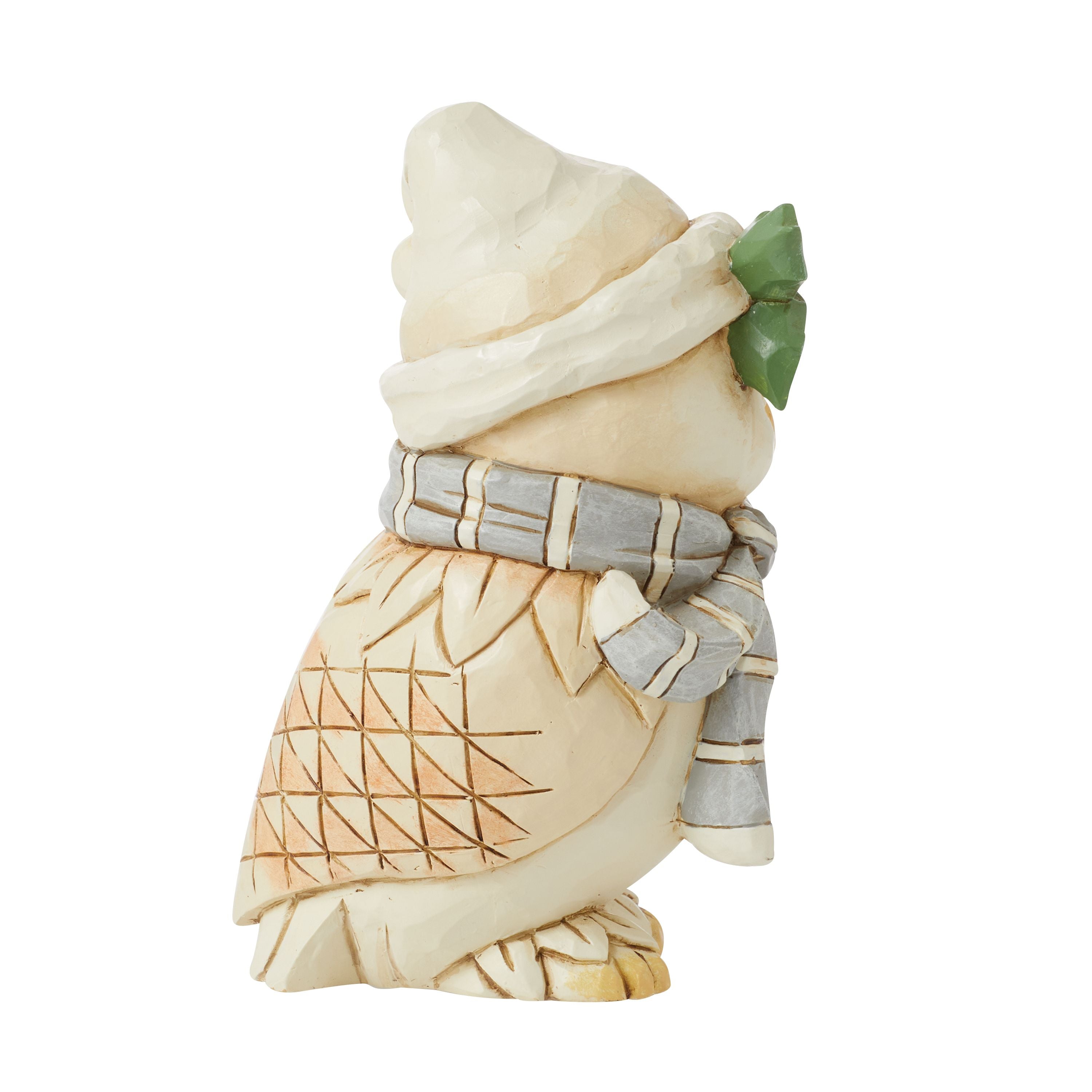 White Woodland Owl with Scarf