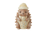 White Woodland Pinecone Hedgehodg