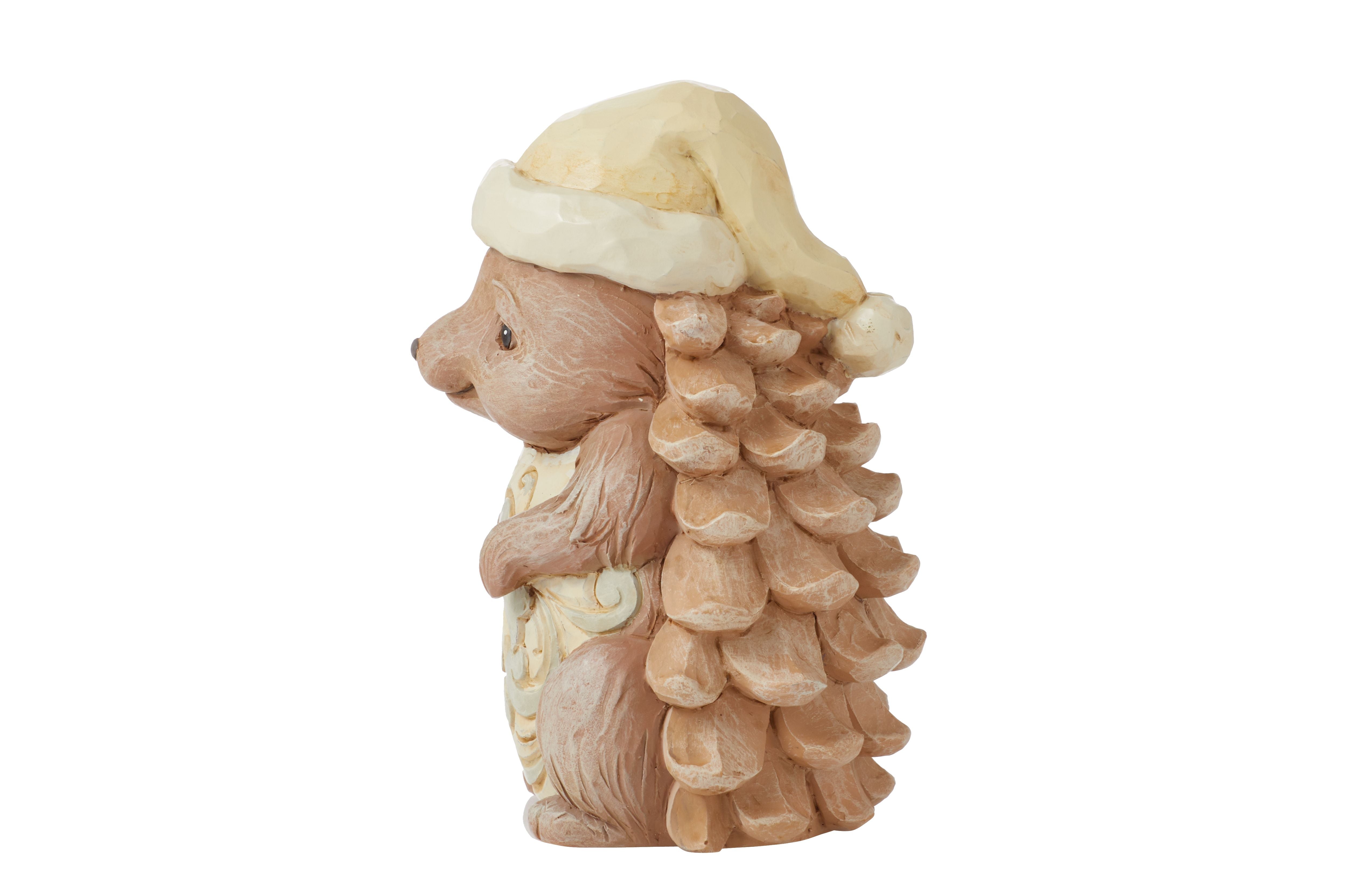 White Woodland Pinecone Hedgehodg