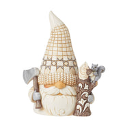 Timber Time! White Woodland Lumberjack Gnome