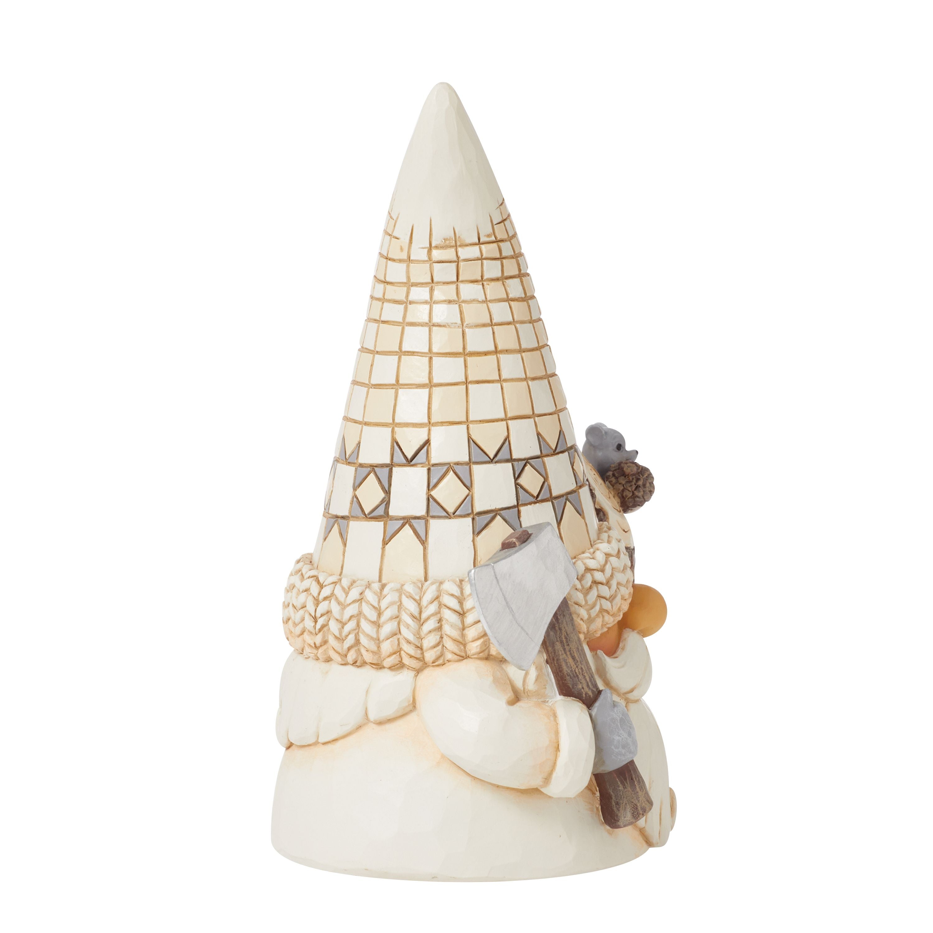 Timber Time! White Woodland Lumberjack Gnome