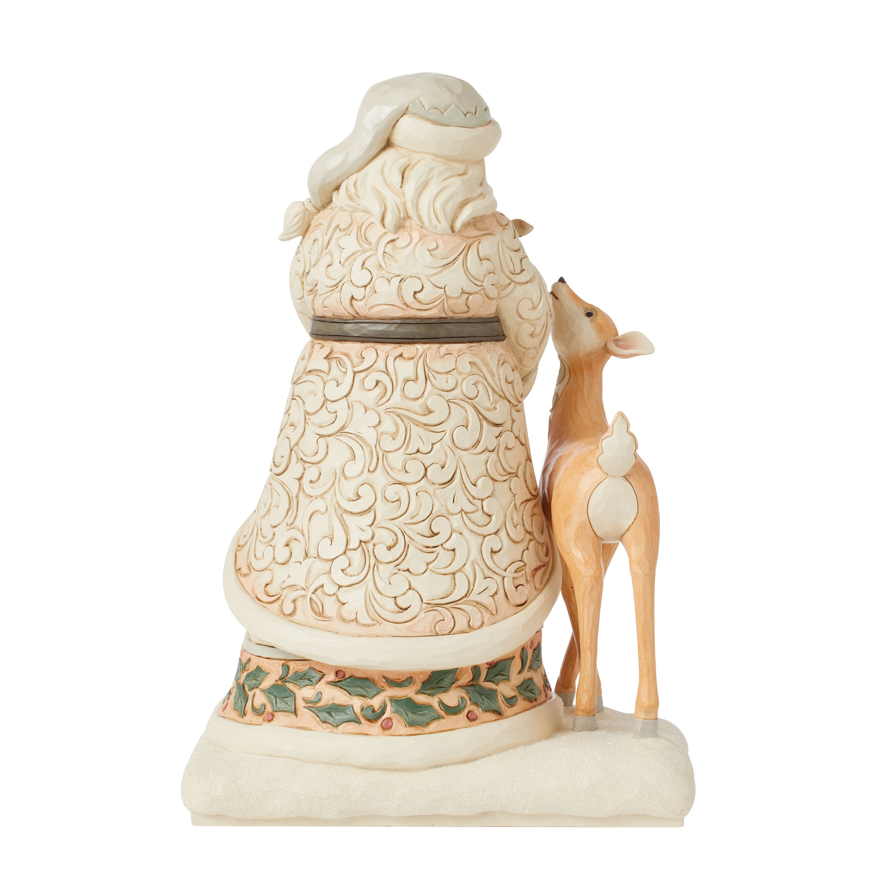 Believe in Kindness White Woodland Santa Holding Fawn