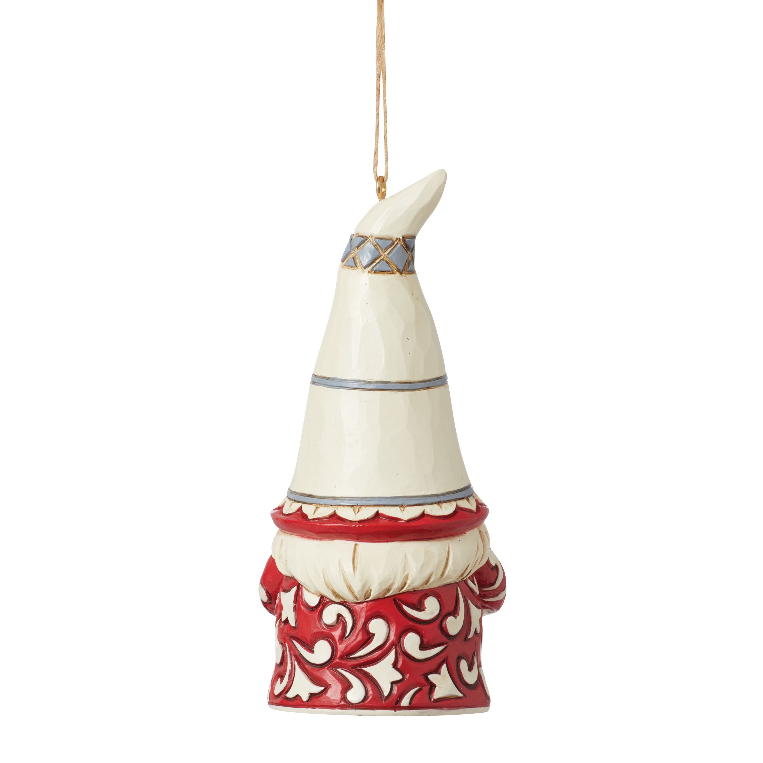 Nordic Noel Gnome with Heart Wreath Ornament