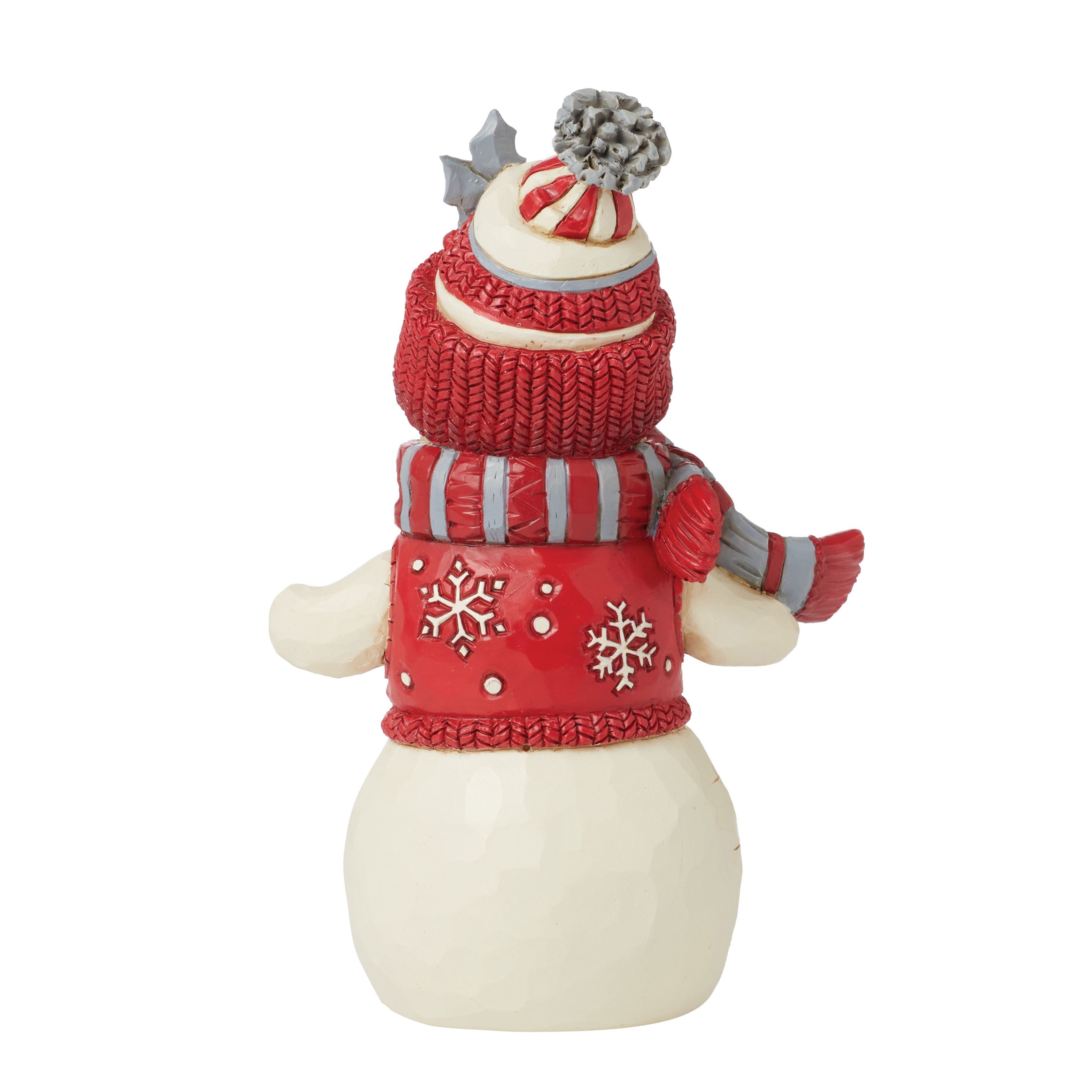 Bundled Up Tight Nordic Noel Snowman with Hat and Scarf