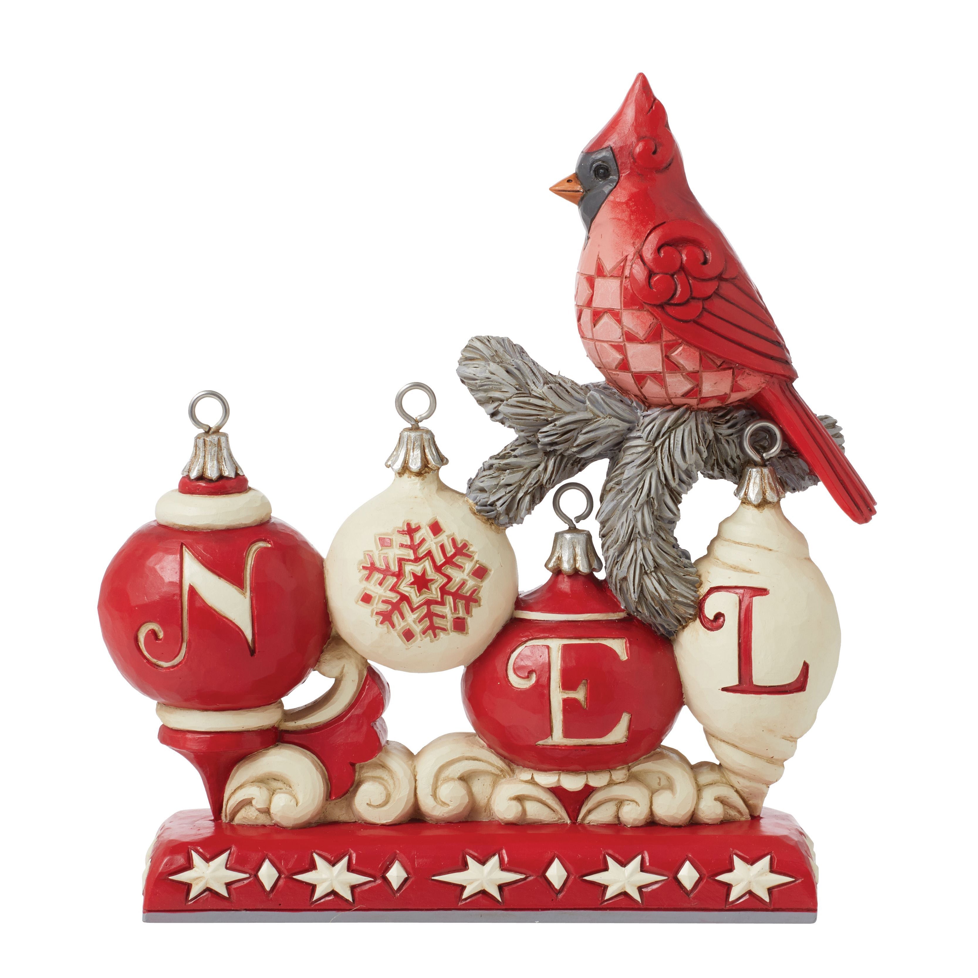 Joyeux Noël Nordic Noel Christmas Cardinal