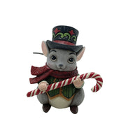 Christmas Mouse with Top Hat and Candy Cane Mini