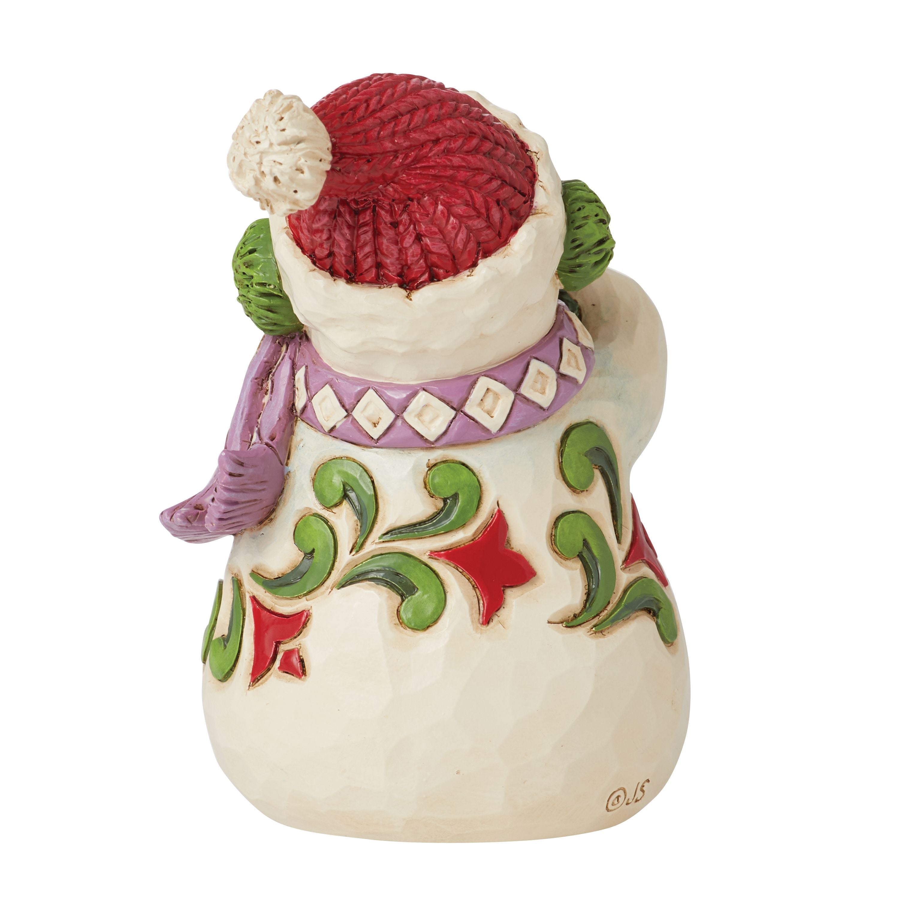 Snowman with Earmuffs and Wreath Mini