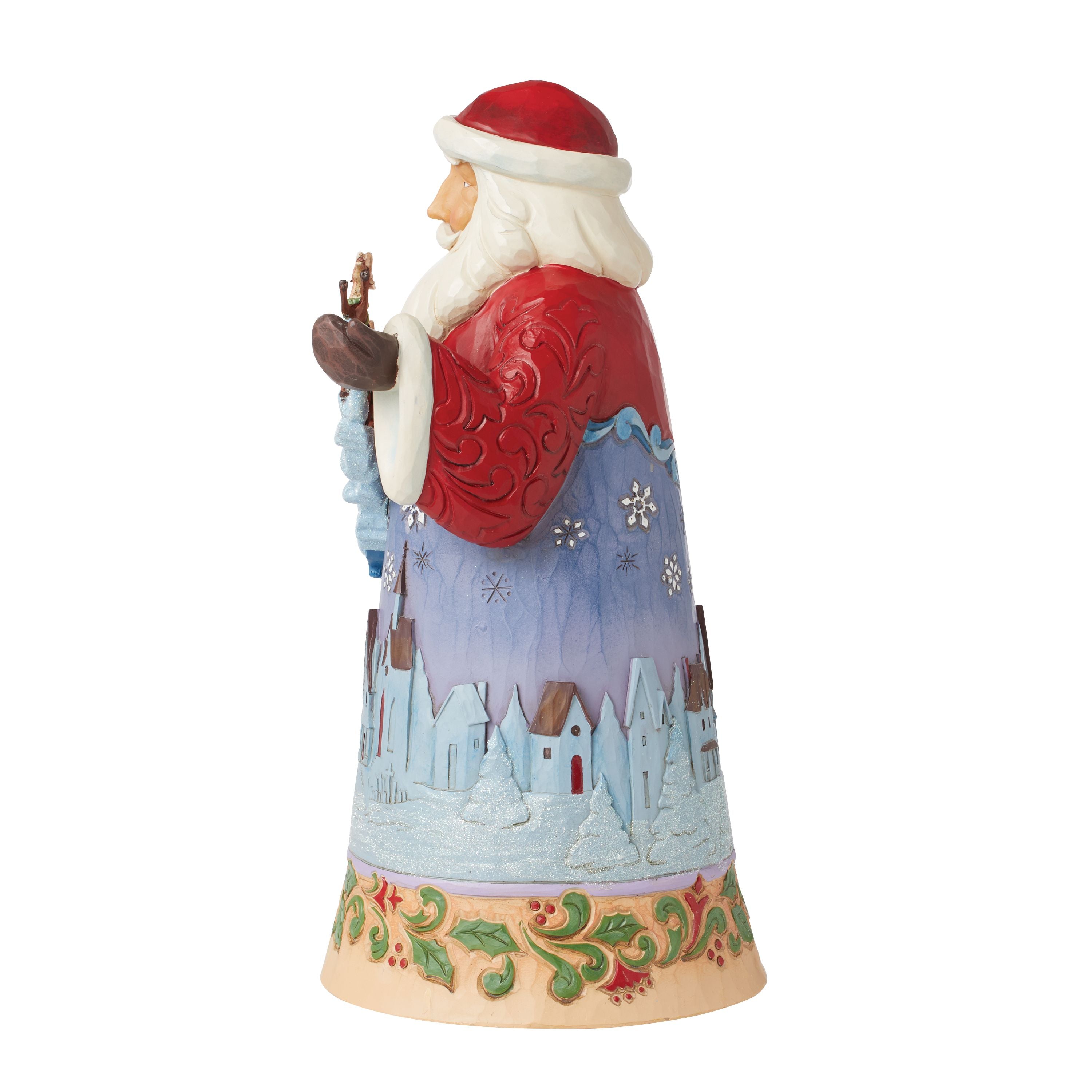 Midnight Christmas Sky Santa with Sleigh Over the Night Sky