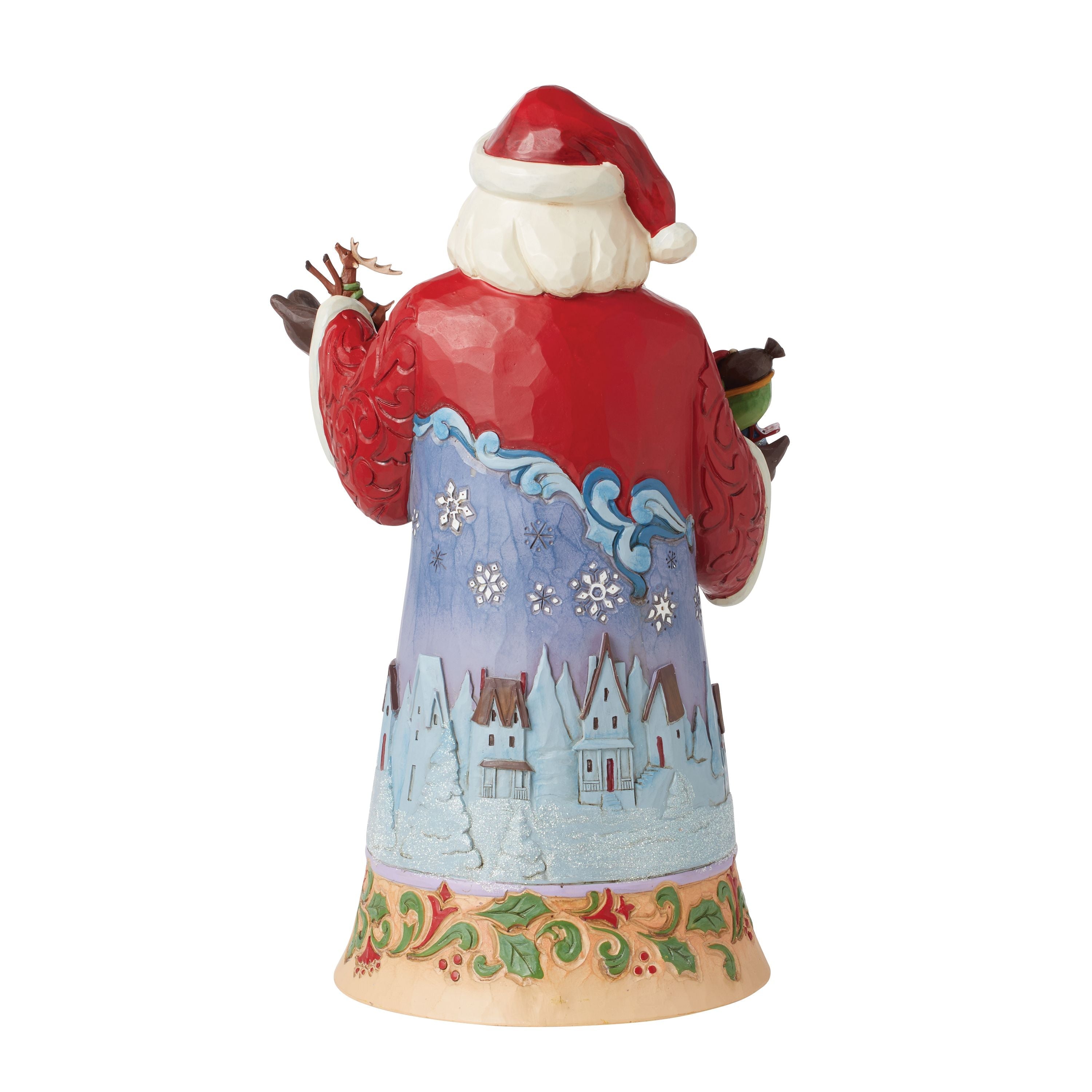 Midnight Christmas Sky Santa with Sleigh Over the Night Sky