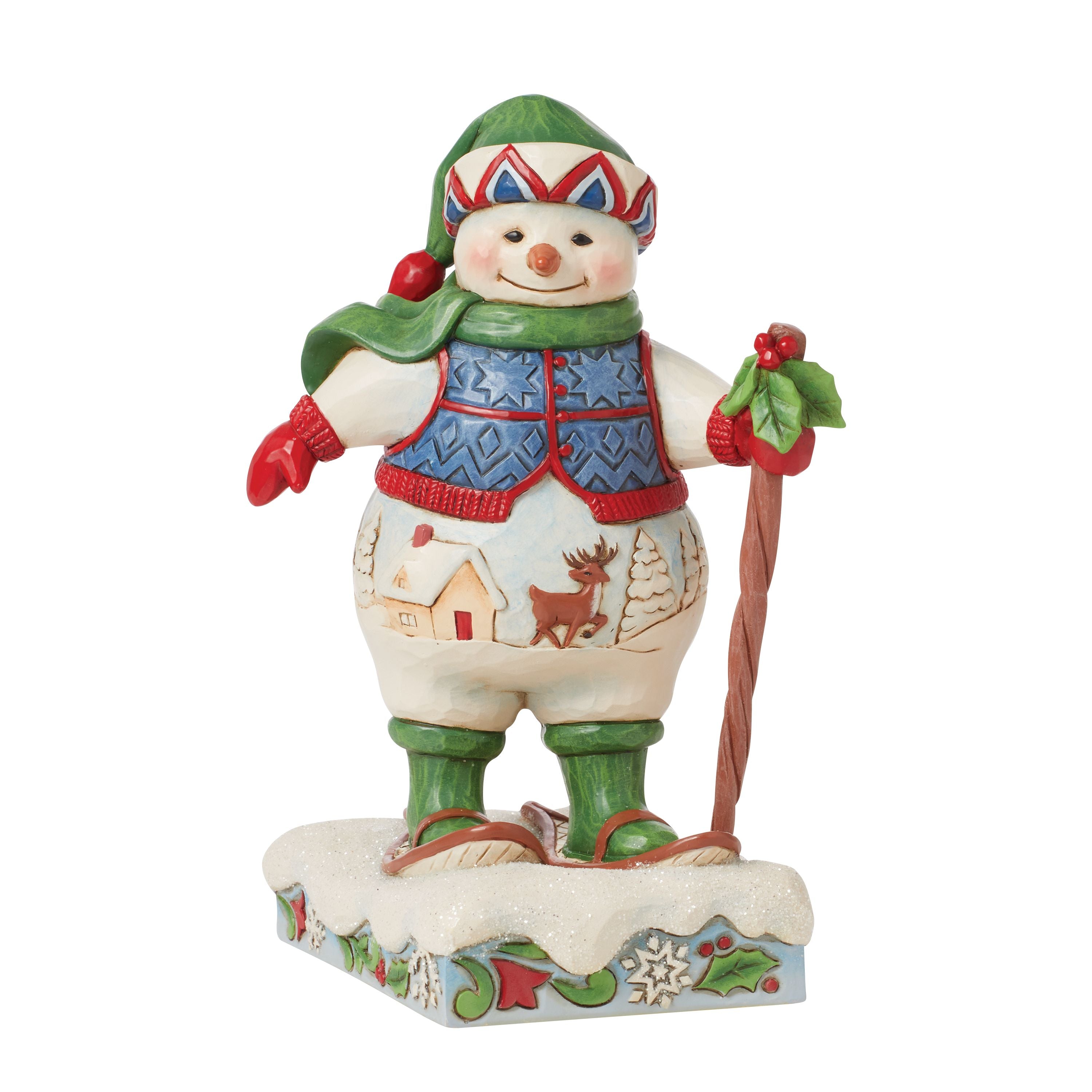 Brrr-fect Holiday Snowman Wearing Snowshoes