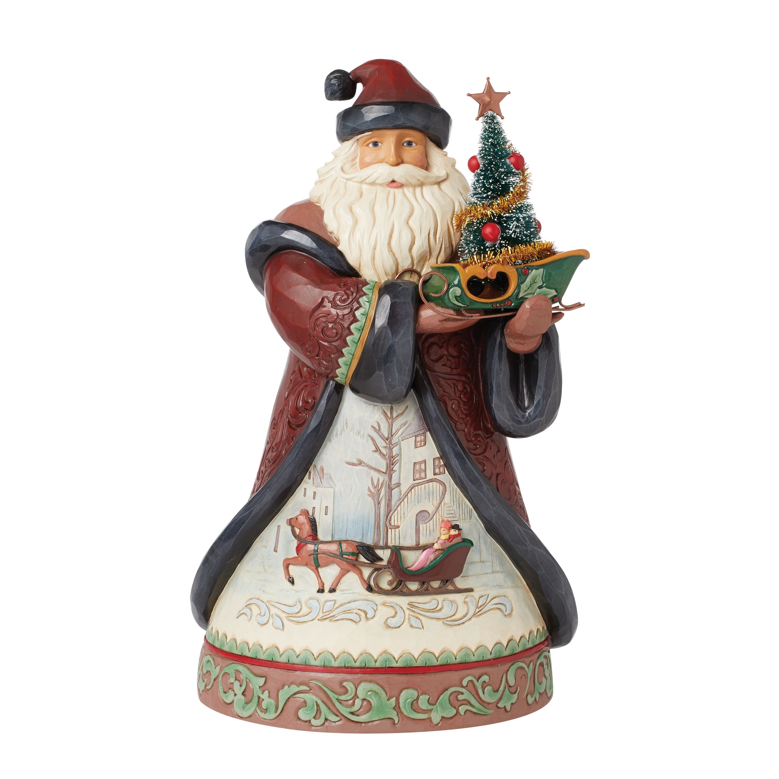 Yuletide Wonder Holiday Manor Santa with Sled