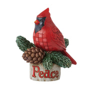 A Peaceful Moment Pint Sized Cardinal On Peace Log