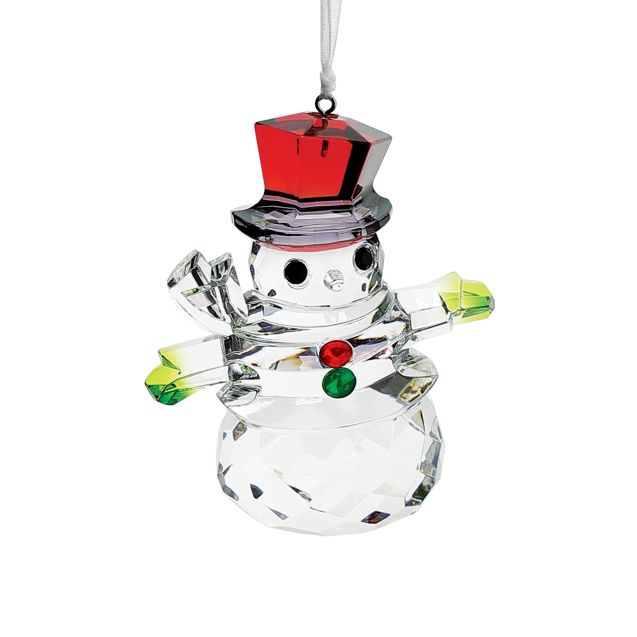 Facets Christmas Snowman Ornament