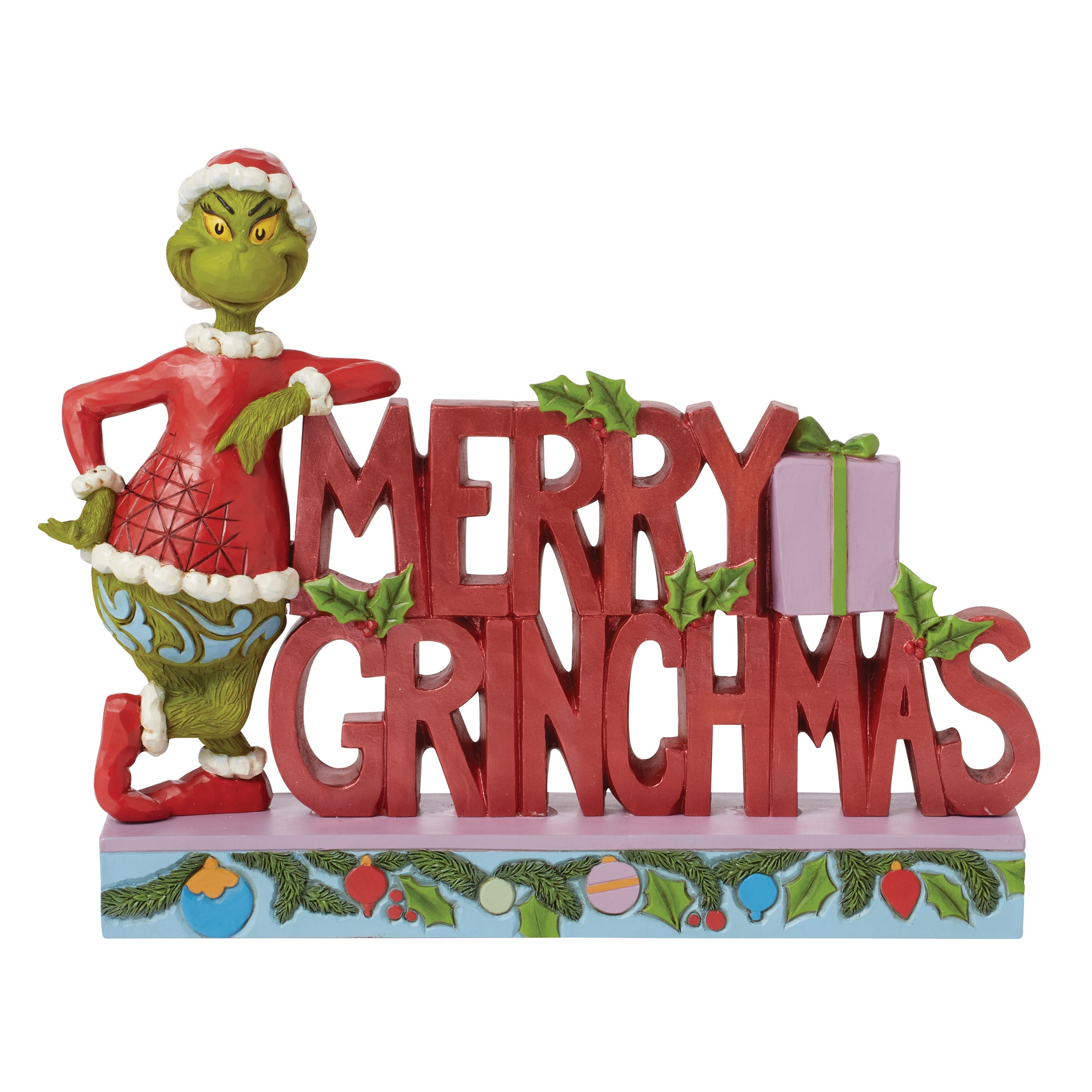 Grinch Merry Grinchmas Word Sign
