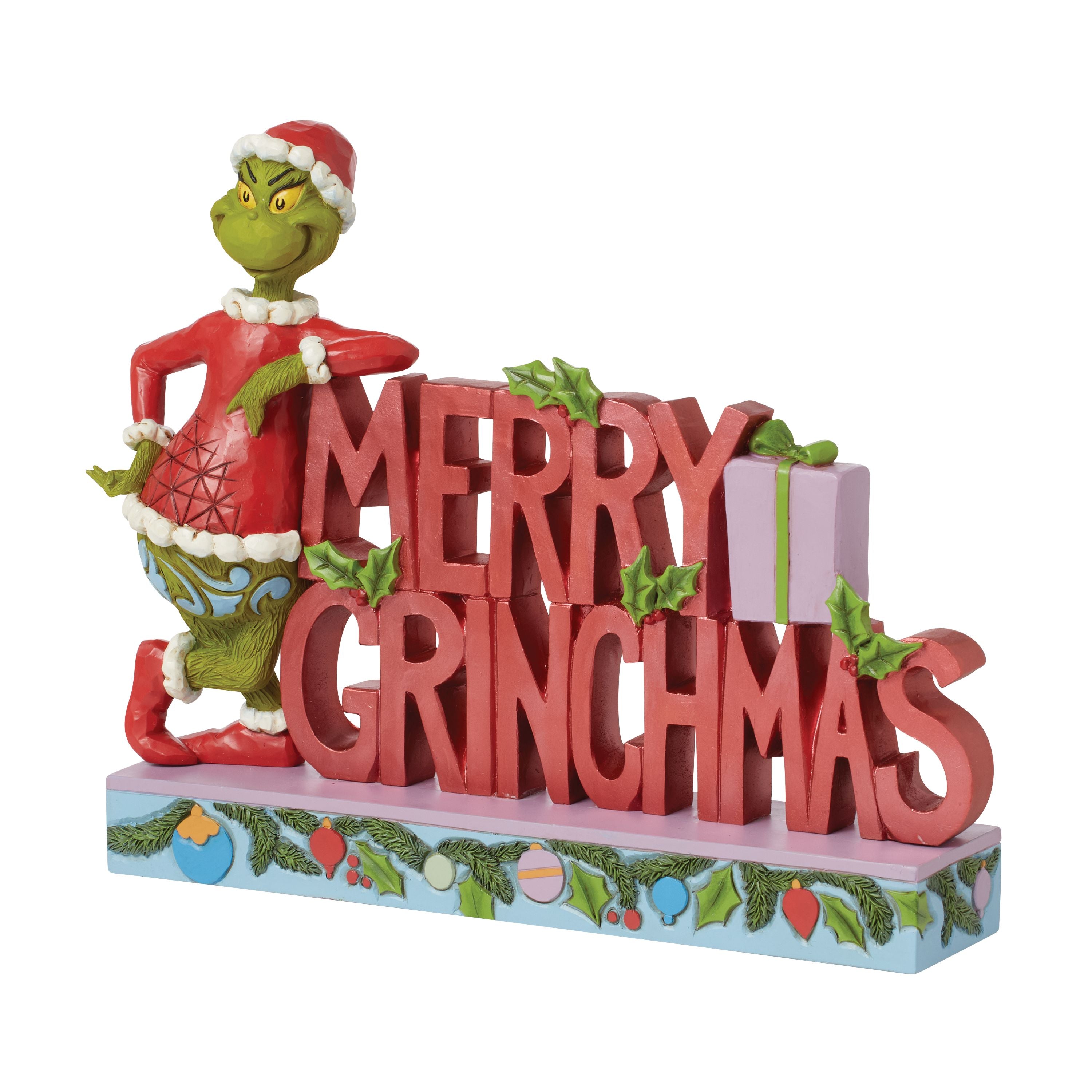 Grinch Merry Grinchmas Word Sign