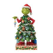 Grinch Dressed as a Christmas Tree