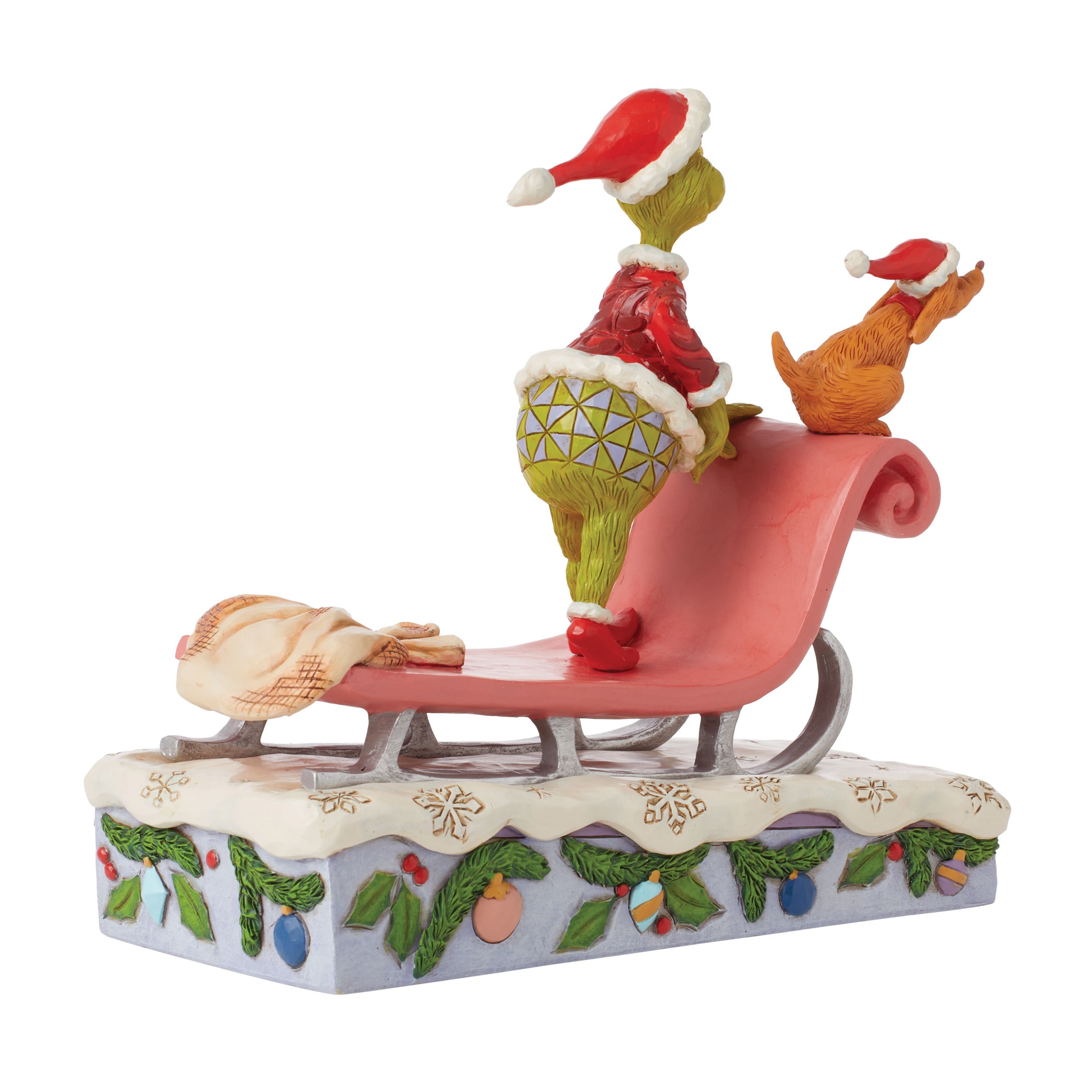 Grinch And Max On Sled