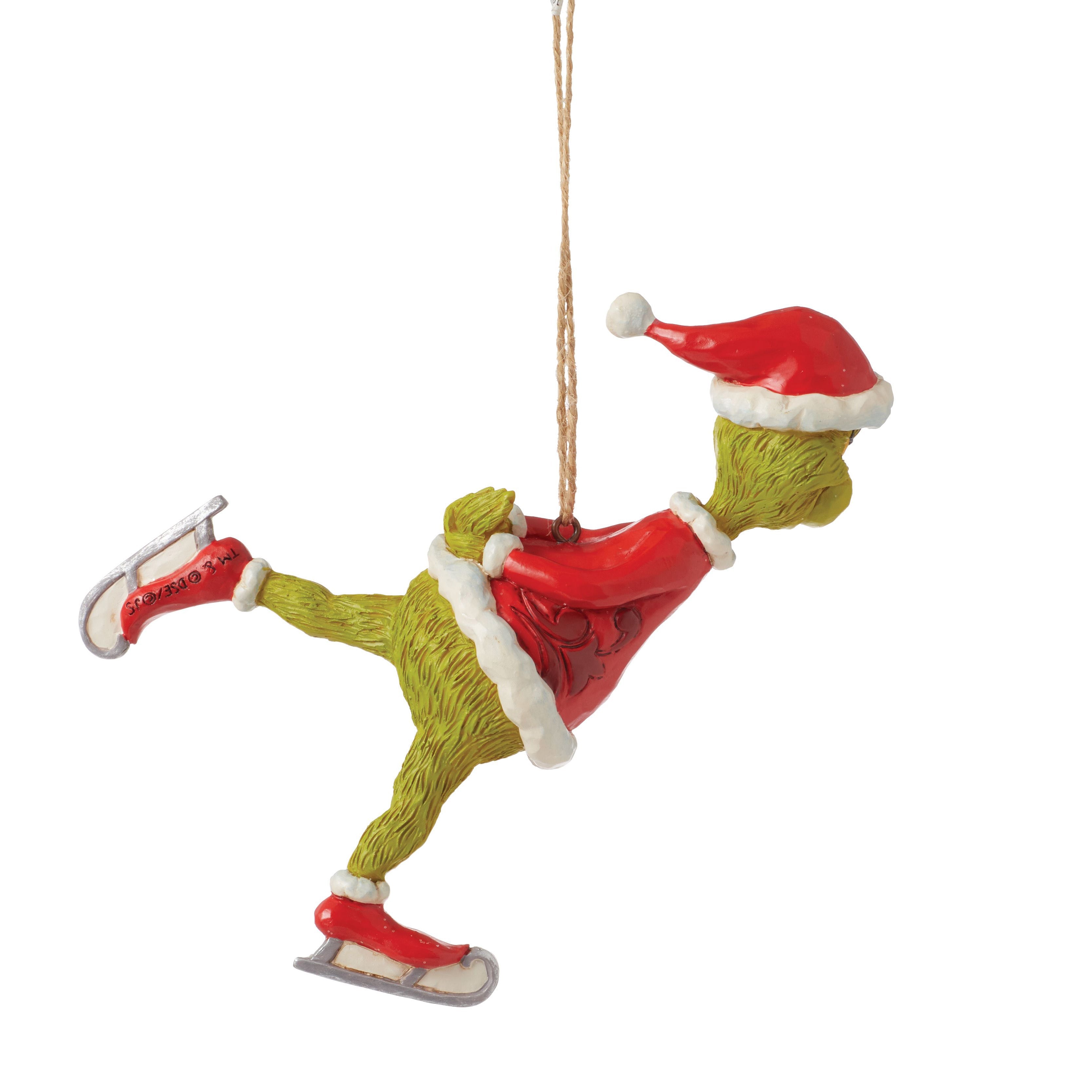 Grinch Ice Skating Ornament