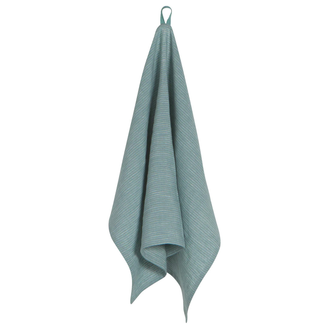 Pinstripe Linen Dishtowel Lagoon