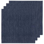Pinstripe Linen Napkins Midnight Set of 4