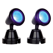 Round Spot Light Cool Blue, Set of 2