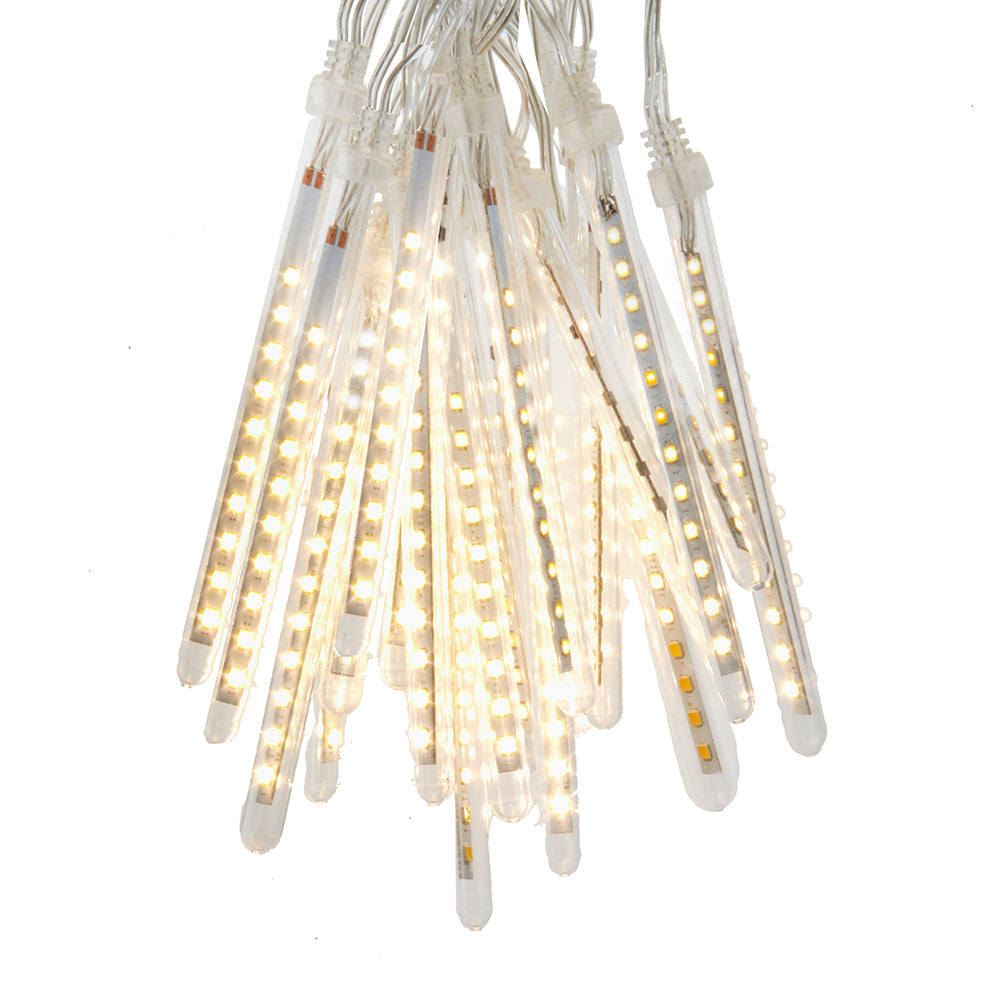 20-Piece Meteor Shower Snowfall Light Set 32' 200 Warm White LED Lights