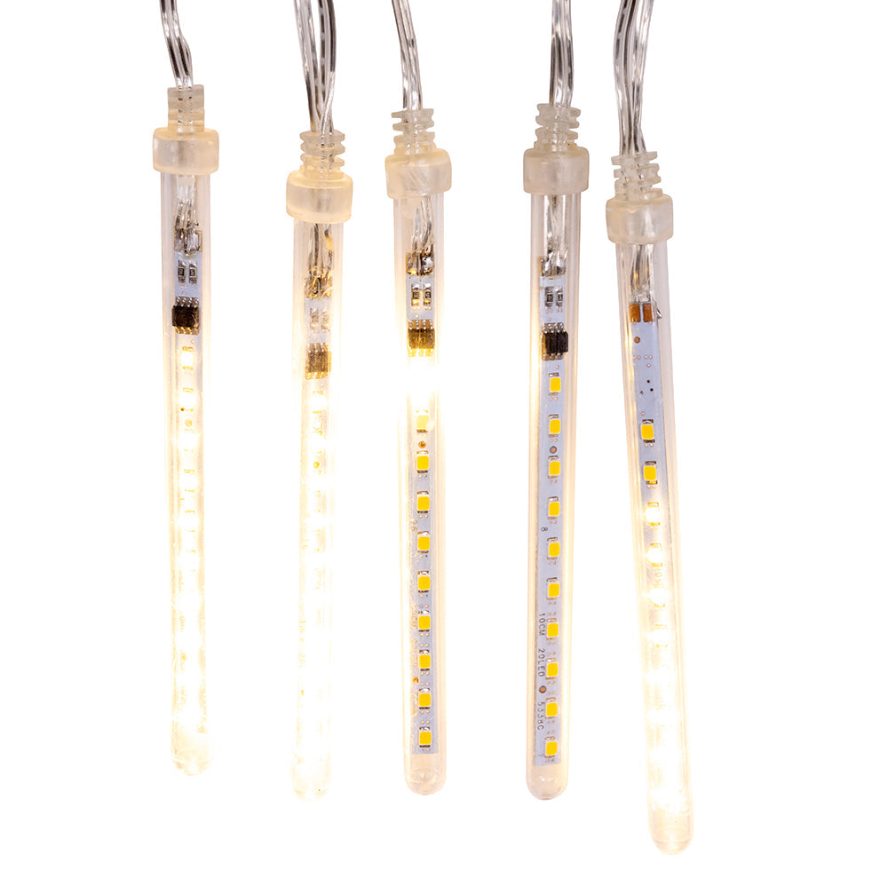 20-Piece Meteor Shower Snowfall Light Set 32' 200 Warm White LED Lights