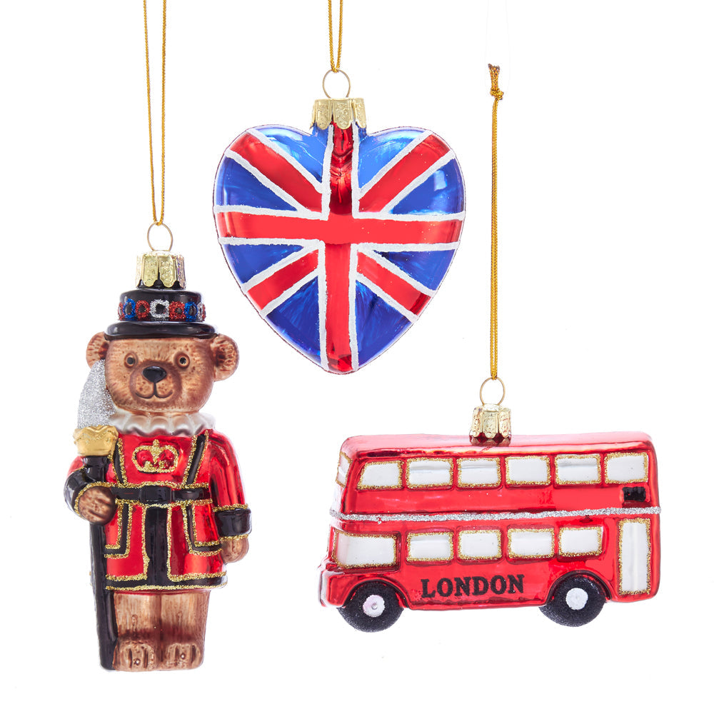 British Heritage Ornament 4.5" Set of 3