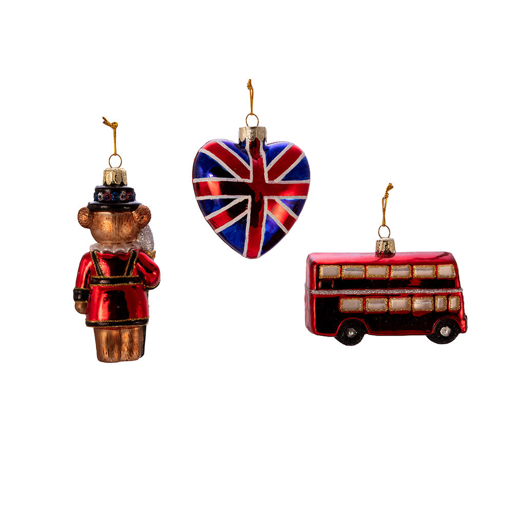 British Heritage Ornament 4.5" Set of 3