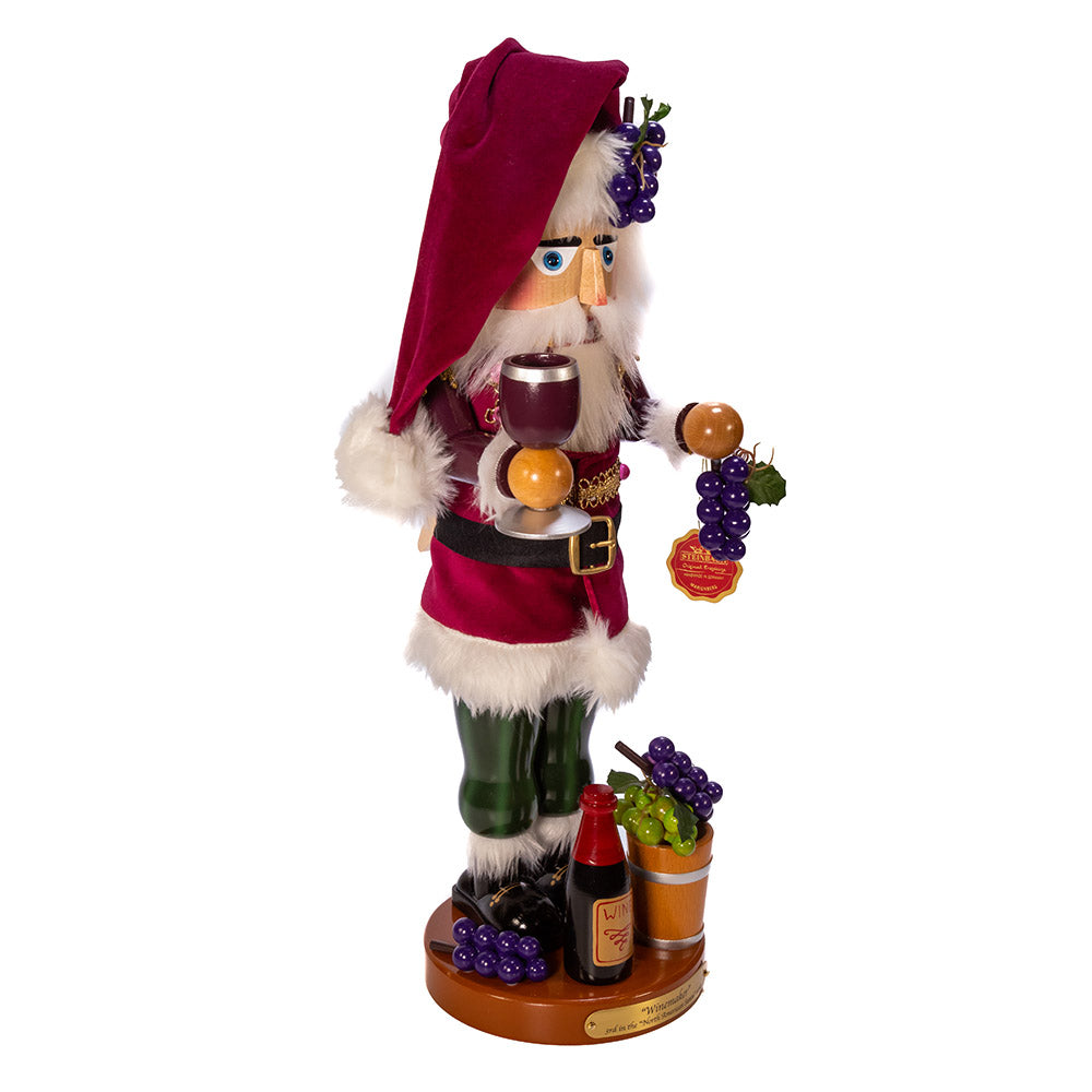 Wine Maker Santa Nutcracker 18.25"