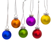 Matte Rainbow Color Ball Ornaments 25mm Set of 12