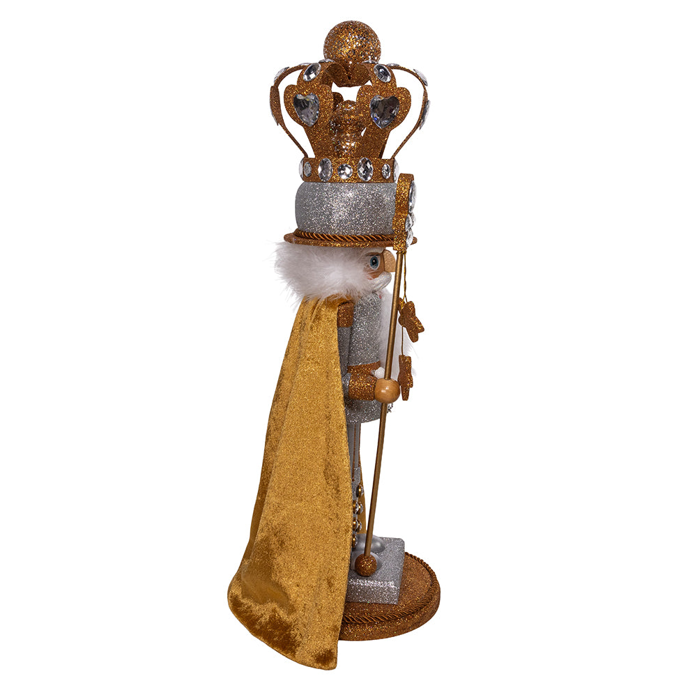 Hollywood Silver and Gold King Nutcracker 20"