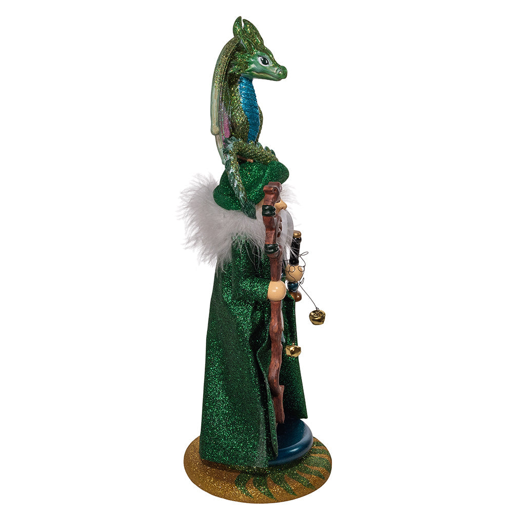 Hollywood Wizard with Dragon Nutcracker 18"