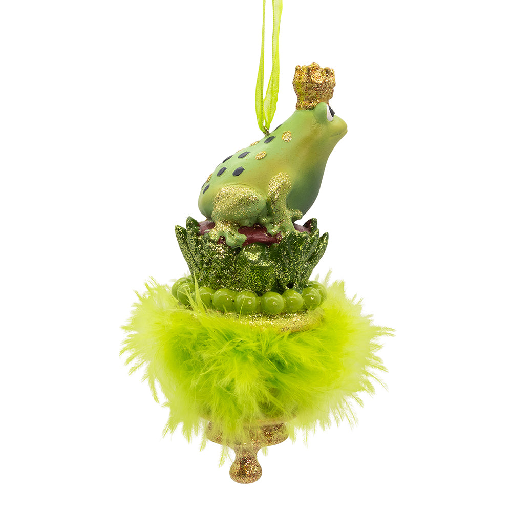 Hollywood Hats Frog Prince Ornament 6.25"
