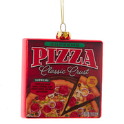 Frozen Pizza Box Ornament 4.5"