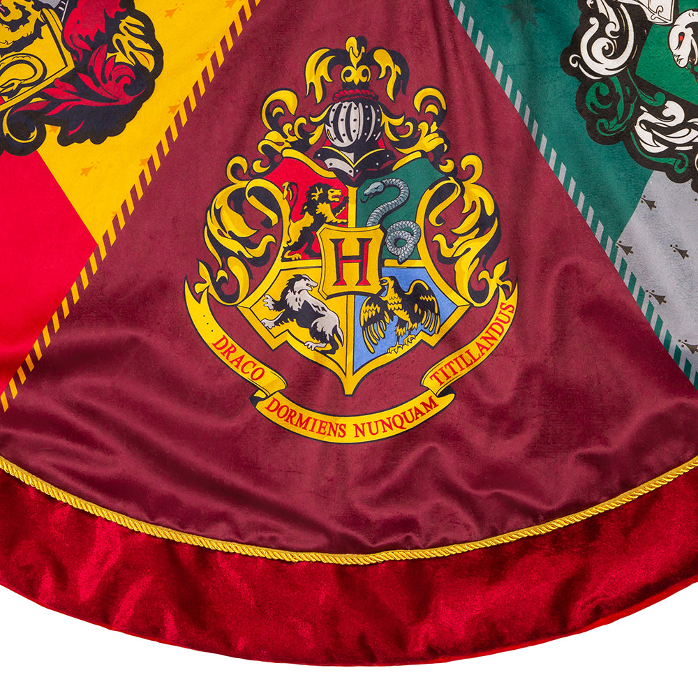 Harry Potter Hogwarts Crests Tree Skirt 48"