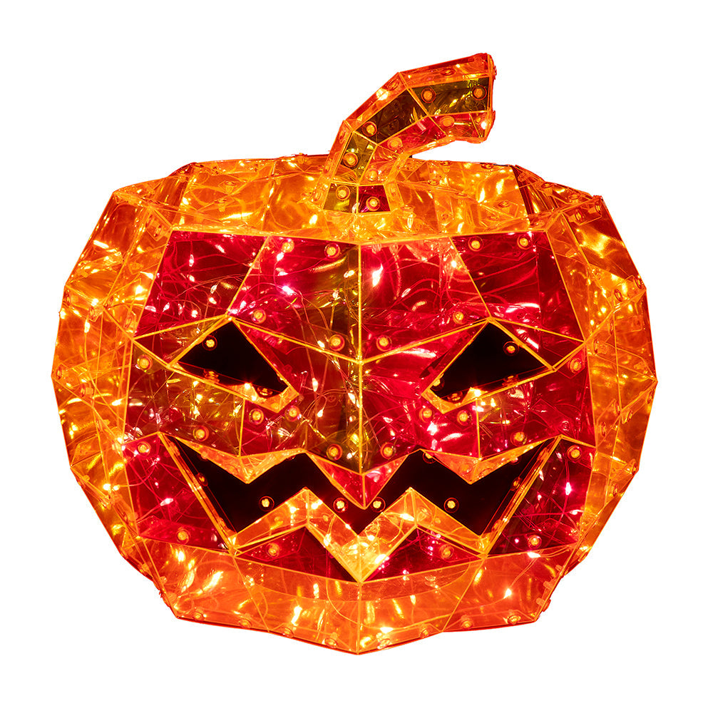 Prism Pre-lit Orange LED Iridescent Jack-o-Lantern