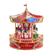 Lit Musical Santa Carousel 11"
