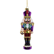 Rainbow Nutcracker Glass Ornament 5.75"