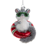 Chinchillin Chinchilla Glass Ornament 3"