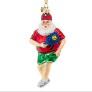 Pickleball Santa Ornament 5"