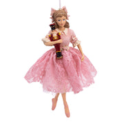 Clara Ballerina with Nutcracker Ornament 9"