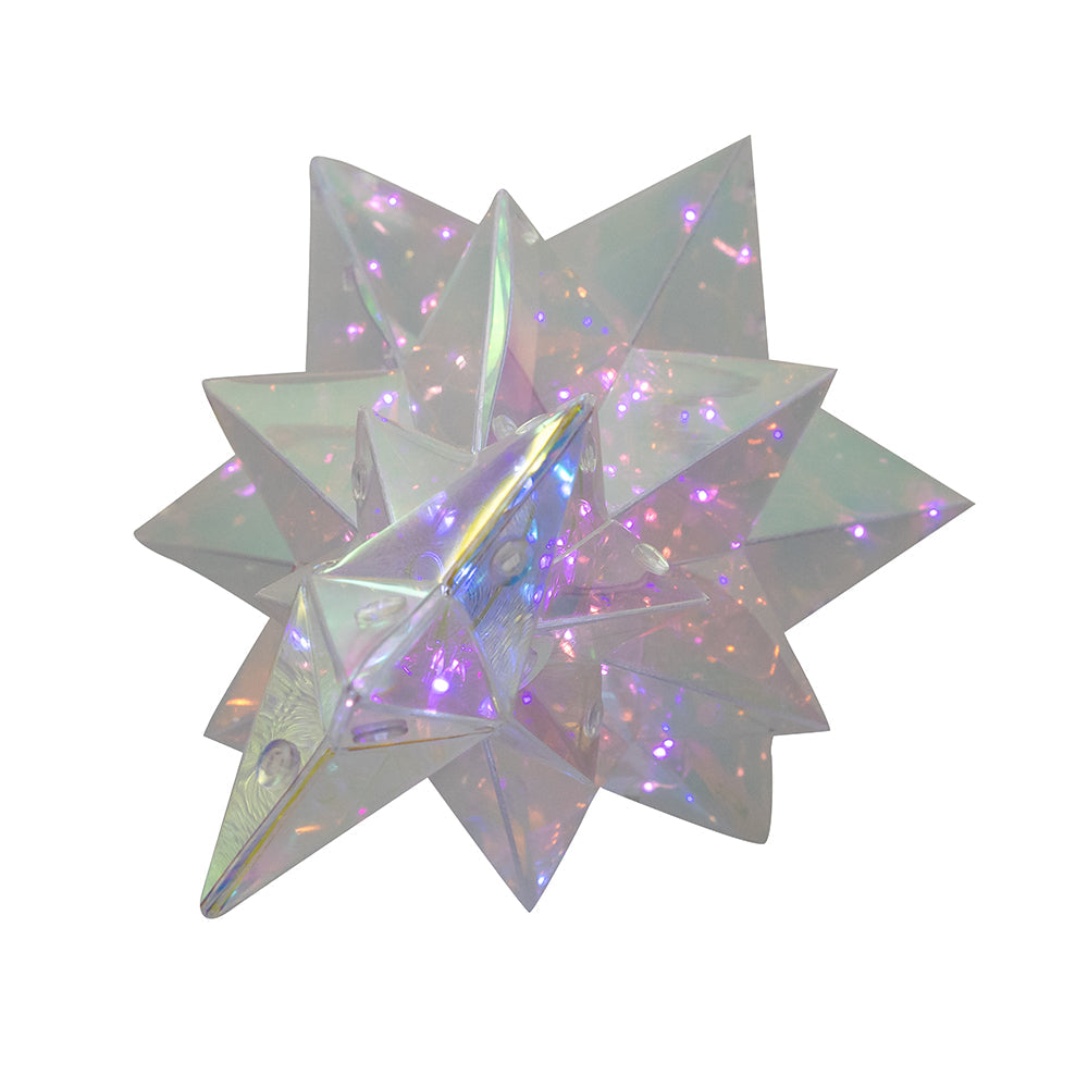 Prism Pre-Lit Cool White LED Holographic Iridescent Christmas Tree 15"