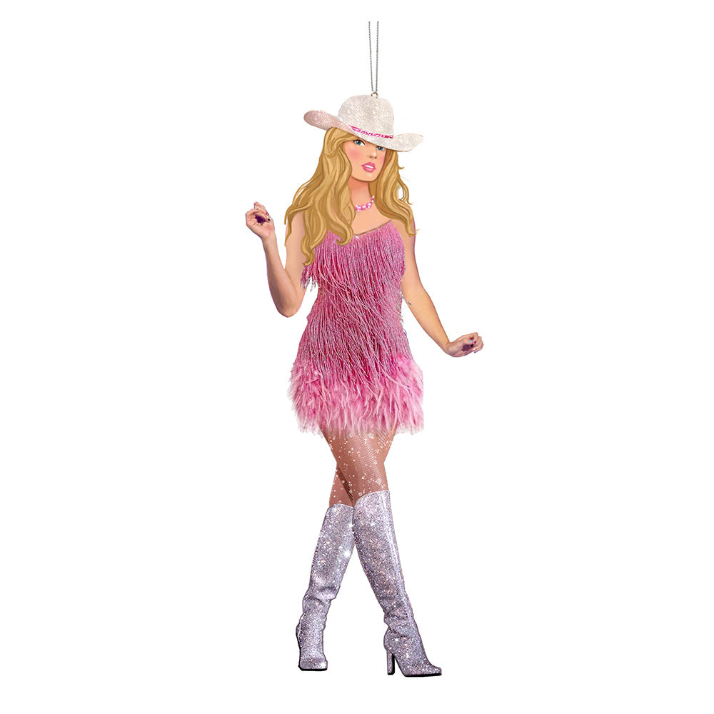 Pink Nashville Girl Ornament 5"