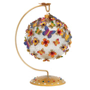 Rainbow Butterfly Glass Ornament with Stand